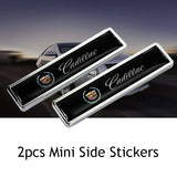 2pcs/set Cadillac Logo Metal Car Side Sticker Auto Emblem Badge