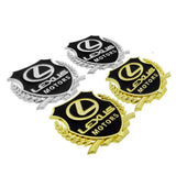 2PCS Lexus Metal Car Rear Sticker Shield Trunk Emblem Badge Decal