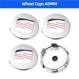 4pcs/set 56mm 60mm 63mm SEAT ABS Car Wheel Hub Center Caps Covers