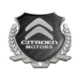 Citroen Metal Carbon Fiber Car Rear Sticker Shield Trunk Emblem Badge Decal