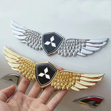 Mitsubishi Metal Wings Car Front Sticker Emblem Badge Decal