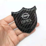 Opel Metal Carbon Fiber Car Rear Sticker Shield Trunk Emblem Badge Decal