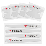 8pcs Tesla Car Door Handle Bowl Wrist Transparent Protector Anti-collision Decal