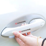 8pcs Dodge RAM Car Door Handle Bowl Wrist Transparent Protector Anti-collision Decal
