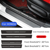 Honda Carbon Fiber Car Door Threshold Scratch Proof Sticker Decal