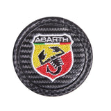 2pcs/set Abarth Carbon Fiber Car Water Coaster Non-slip Mat