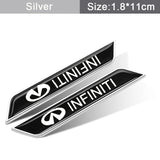 2pcs Infiniti Car Fender Side Stickers Trunk Anti-scratch Decal