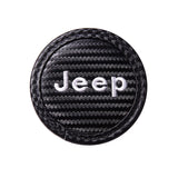 2pcs/set Jeep Carbon Fiber Car Water Coaster Non-slip Mat