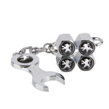 4pcs/set Peugeot Logo Car Air Valve Stem Cap Auto Tyre Valve Covers with Wrench