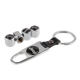 4pcs/set Jeep Car Air Valve Stem Cap Auto Tyre Valve Covers with Keychain