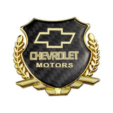 Chevrolet Metal Carbon Fiber Car Rear Sticker Shield Trunk Emblem Badge Decal