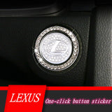 Lexus Diamond Car Engine One-click Start Stop Button Cover Sticker