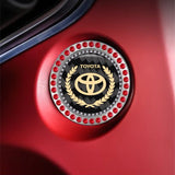 Toyota Carbon Fiber Car Engine One-click Start Stop Button Cover Sticker
