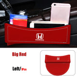 Leather Car Seat Gap Storage Box Organizer Case for Logo Odyssey City 10th Accord Jazz Pilot Civic Crosstour Accessories