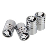4pcs/set Skoda VRS Logo Car Air Valve Stem Caps Auto Tyre Valve Covers