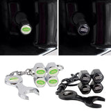 4pcs/set Land Rover Logo Car Air Valve Stem Cap Auto Tyre Valve Covers with Wrench
