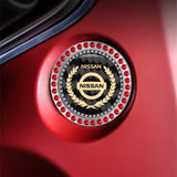 Nissan Carbon Fiber Car Engine One-click Start Stop Button Cover Sticker