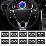 10pcs Infiniti Epoxy Car Armrest Button Sticker