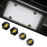 4pcs/set Chevrolet Logo Stainless Steel Car License Plate Bolts