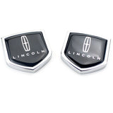 2PCS Lincoln Metal Car Rear Sticker Shield Trunk Emblem Badge Decal