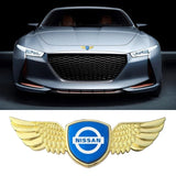 Nissan Metal Wings Car Front Sticker Emblem Badge Decal