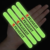 4pcs Peugeot Luminous Car Door Bumper Strip Anti-collision Protection Sticker