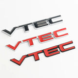 Metal Car Styling Body Side Trunk Emblem Sticker for VTEC Civic Odyssey CRV Crosstour City Jade H-RV CRZ Jazz Accessories