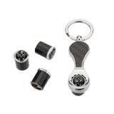 4pcs/set Dodge Logo Carbon Fiber Car Air Valve Stem Caps Auto Tyre Valve Covers with Wrench