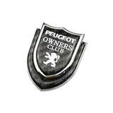 Peugeot Shield Carbon Fiber Car Rear Sticker Window Emblem Badge Decal