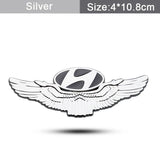 Hyundai Metal Wings Car Rear Sticker Auto Window Emblem Badge Decal