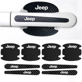 Jeep Carbon Fiber Car Door Bowl Handle Anti-collision Protective Stickers Scratches Film