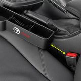 Car Seat Gap Organizer Storage Box for Logo Corolla CHR Kluger Hilux Land Cruiser Prius Supra Rav4 Prado Aqua Camry Auris