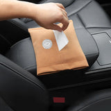Renault Suede Car Seat Back Tissue Box Napkin Holder Storage Bag