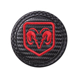 2pcs/set Dodge Carbon Fiber Car Water Coaster Non-slip Mat