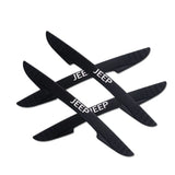 4pcs/set Jeep Car Door Protection Bumper Strip Anti Scratch Sticker