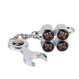 4pcs/set Nissan Nismo GTR Logo Car Air Valve Stem Cap Auto Tyre Valve Covers with Wrench