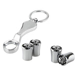 4pcs/set Dodge Logo Car Air Valve Stem Caps Auto Tyre Valve Covers with Wrench