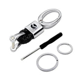 Mazda Logo PU Leather Braided Rope Car Keychain