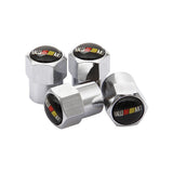 4pcs/set Mitsubishi Ralliart Car Air Valve Stem Cap Auto Tyre Valve Covers