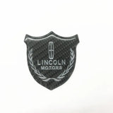 Lincoln Metal Carbon Fiber Car Rear Sticker Shield Trunk Emblem Badge Decal