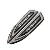 2pcs Infiniti Metal Car Side Fender Emblem Sticker Decal