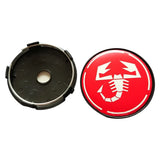 4pcs/set 60mm Abarth Fiat ABS Car Wheel Hub Center Caps Covers