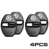 4pcs/set Skoda Stainless Steel Car Door Lock Cover Protection