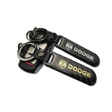 Dodge Carbon Fiber Car Logo Keychain Keyring