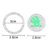 Skoda Diamond Car Engine One-click Start Stop Button Cover Sticker