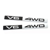3D Metal V6 4WD Car Sticker Racing Trunk Emblem Badge Decals for TOYOTA V6 HIGHLANDER COROLLA RAV4 Camry CROWN PRIUS REIZ VIOS