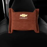 Chevrolet Suede Car Tissue Box Holder Seat Back Hanging Napkin Storage Bag