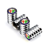 4pcs/set Alfa Romeo Car Wheel Tire Air Covers Dust Proof Tire Valve Caps