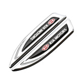 2pcs KIA GT Metal Car Fender Side Stickers Badge Decals