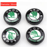 4pcs/set 56/60/65mm Skoda Logo ABS Car Wheel Hub Center Caps Covers